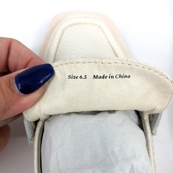 Dolce Vita Womens Elias Loafer 6.5 White Ivory Embossed Leather Lug Sole NWOB - Picture 11 of 11